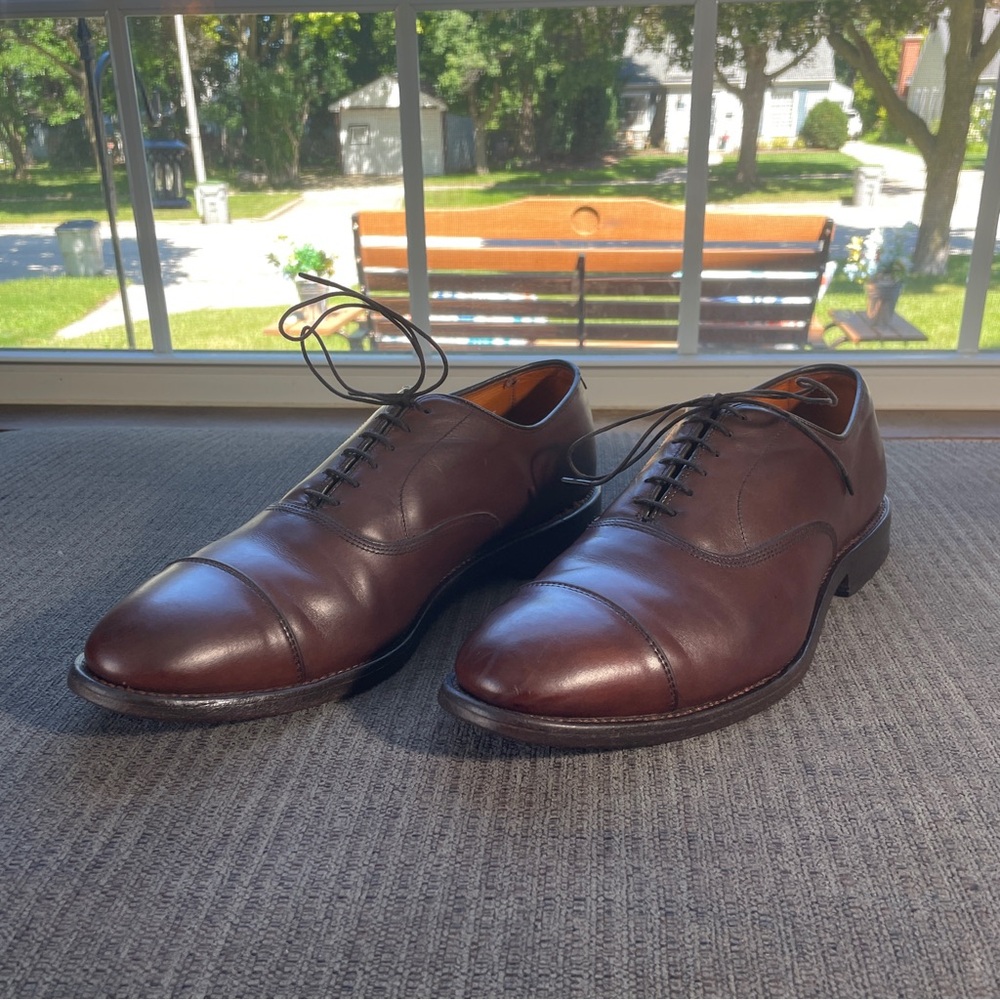 Allen Edmonds 10 D Park Avenue Cap Toe Oxford Brown